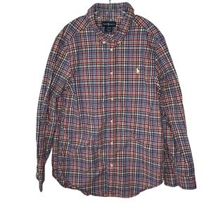Ralph Lauren Boys Plaid Long Sleeve Button Down Shirt Size 14-16